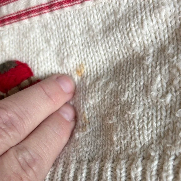 Americana 1990 Embroidered Cream Cardigan Sweater -size M? - Picture 11 of 13